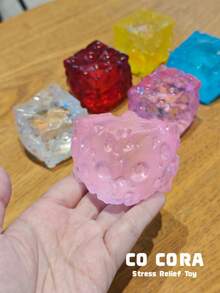 [Squishy] Glacier Giant Transparent Cheese Ruirui Squeeze Toy, Multi-Texture Soft Mochi Stress Relief Toy, Slow Rebound Pressure Relief Sensory Toy Decoration, Anxiety Relief Hand Fidget - Multicolor - View 19