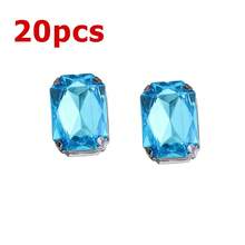 20 buah Rhinestone Akrilik Bentuk Segi Delapan, Persegi Panjang, dan Persegi Panjang Panjang Berwarna-warni, Dijahit Tangan, untuk Pembuatan Perhiasan DIY, Kerajinan Tangan, dan Aksesoris Pakaian. - WAQ0062 - View 13
