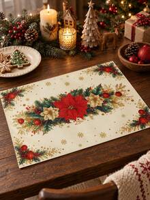 Vintage Red and Gold Floral