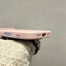 Casing Ponsel Silikon Cair Pelindung Kamera Karet Lembut dengan Lapisan Mikrofiber, Pelindung Anti Guncangan Kompatibel dengan iPhone 18 Pro 18 Pro Max, Kompatibel dengan iPhone 17 Pro Max 16 Pro Max 15 13 14 Plus 11 12 Mini XS Max 7 8 Plus SE 2020 SE 2022 6 Plus 6S, Hadiah Kembali ke Sekolah untuk Teman - Pasir merah muda - View 7