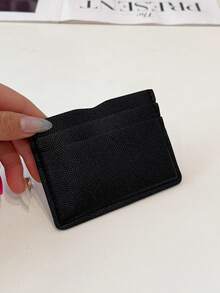 Black Caviar Texture Multi-Slot Women's Card Holder - Black - View 5