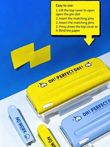 1pc Cute Mini Stapler, Portable 10 Size Stapling Machine, Great Binding Tool For Students, Daily Office Paperwork, Kids - Multicolor - View 6