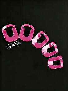 Nail Polish Anti-Spill Model Clip, Nail Edge Gradient Print French Manicure Tool - Pink - View 2