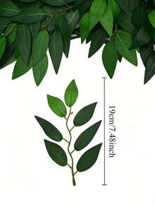 50/25/1pc (For Reading) Willow Leaf Artificial Greenery Decoration, Suitable For Home Decor, Wedding, Party Table Centerpiece, Realistic Artificial Branches With Plastic Leaves, Spring/Summer Wedding Graduation Table Decor - Multicolor - View 6