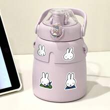 MIFFY 60pcs Cute Cartoon Rabbit Animal Waterproof Vinyl Stickers, Suitable For Water Bottles, Laptops, Phone Cases, Can Be Used As Birthday Gifts, Easter, Holiday Party Gifts - Multicolor - View 3