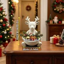 1pc Christmas Reindeer Jewelry Tray, Mini Desktop Ring And Earring Storage Box, Cute Christmas Desktop Decor, Suitable For Entryway, Can Store Candy, Holiday Party Gift, Holiday Home Christmas Decoration - Multicolor - View 10