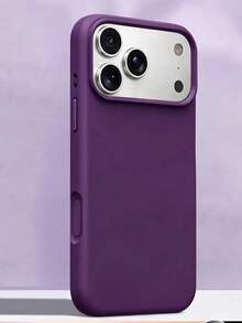 2.0mm厚液態矽膠手機殼，適用於 Apple 16 15 14 13 12 11 17Pro Max、18 Pro Max/18 Pro 系列，全包覆保護套 - 紫色 - 查看 2