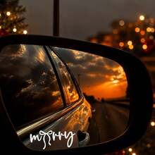 Christmas Merry Bow Cute Rearview Mirror Stickers, Holiday UV Transfer Decals, Self-Adhesive Christmas Car Rearview Mirror Decoration, Suitable For Laptops, Mobile Phones, Water Bottles, Multi-Purpose Decorations - A2 - View 2