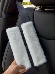 2pcs/1PC Shoulder Protection Cover For Car Seat Belts, Winter Plush Anti Pinch Marks, Cross Bag With Shoulder Protection Cover, Backpack Cover, Universal,Pink Car Stuff - Multicolor - View 14