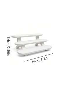 3-Tier Countertop Display Stand,Countertop Organizer, Small Plastic Tiered Organizer Rack For Bathroom Vanity, Makeup, Perfume, Nail Polish, Skincare Samples, Desk Stationery, Mini Figures And Collectibles,Birthday Gift,Christmas Gift - Multicolor - View 10