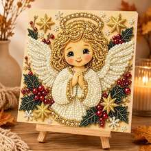 Christmas Pearl Painting, Christmas Semi-Circle Pearl Diamond Art Frame Set, Adult Pearl Diamond Painting Kit For Beginners, Gemstone Diamond Dotting Handmade, Home Wall Decor - Sets - View 2