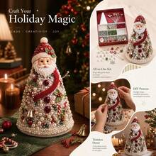 IAGREEA Congzikji Complete Beaded Christmas Tree Set With Foam Base, Sequins And Decorative Pins - A - View 6