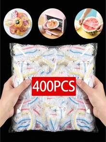 1/50/100/200/300/400/500pcs Disposable Elastic Food Covers, Stretchable Bowl And Plate Lids, Self-Sealing Food Preservation Film, Kitchen Plastic Food Covers, Suitable For BBQ, Camping, Picnic, Party Supplies, Christmas And Halloween Gatherings - Multicolor - View 13