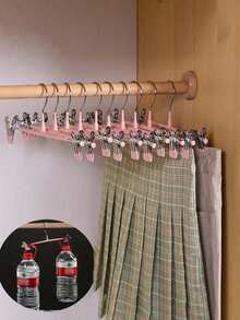 1, 10, 20pcs Multi-Functional Non-Slip Mark-Free Metal Telescopic Pants Hanger, Strong Grip Performance, Suitable For Closet, Wardrobe, Maximize Wardrobe Space - Multicolor - View 6