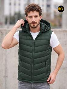 Big City Light Padded Men's Vest - Dark Green - View 5