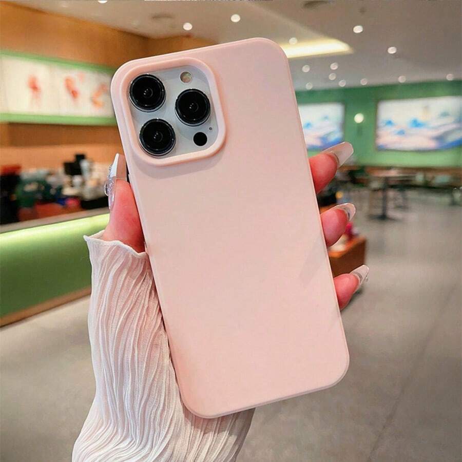 極簡多巴胺粉色軟手機殼,適用於 iPhone 17 Pro Max/17 Pro/17 Air/17/16 Pro Max/16 Pro/16/16 Plus/15/15 Pro Max/15 Pro/15 Plus/11/12/13/14 Pro Max/12 Pro/12 Pro Max/13 Pro/13 Pro Max/7 Plus/14 Pro/14 Pro Max/14 Plus,創意設計,男女皆宜 - 彩色 - 查看 1