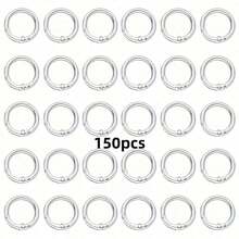 10/20/30 piezas Anillos de hebilla de resorte plano, anillos de metal para llaves, anillos de hebilla redondos, adecuados para llaveros, bolsas, carteras - Reemplazo de ganchos para llaveros, anillos para llaves DIY hechos a mano - 20 mm - Ver 27