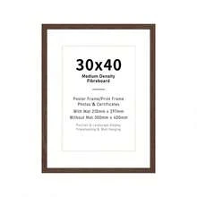 Mosearon 1 Set 30x40cm Photo Frame, 12x16in Certificate Frame, A4 Poster Frame Without Mat, Acrylic Transparent Panel, Suitable For Living Room, Bedroom, Gallery Wall Decor, Brown Frame For Picture Display Only - Brown - View 8