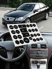 1 Set Car Interior Button Stickers Compatible With BMW Audi Control Buttons AC Center Console Repair - A - View 7