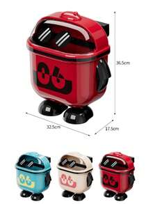 1pc Cartoon Space Bear Wall-Mounted Trash Can, Flip Lid & Stand Design, Wall-Mounted & Floor-Standing Dual Use, High Aesthetic Sealed Odor-Proof, Kitchen Waste Storage, Suitable For Kitchen, Bathroom, Balcony And Living Room Storage - A - View 5