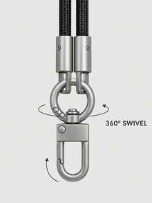 Phone Lanyard, Adjustable Hands-Free Halter With Phone Fixing Plate And 360° Rotating Metal Clip, Universal Unisex Phone Lanyard - Multicolor - View 6
