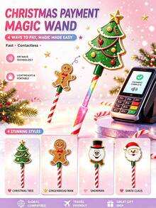 IAGREEA Tongkat Ajaib Natal, Alat Kreatif untuk Membuat Kartu, Modis & Ringkas, Hemat Ruang, Muat di Kompartemen Dompet, Alat Praktis 2-in-1, Penuh Suasana Natal, Cocok untuk Hadiah Liburan, Suvenir Pesta, dan Dekorasi Rumah Natal - A - View 3