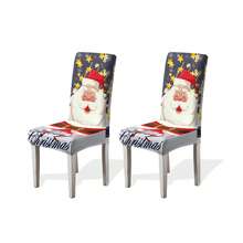 1/2/4/6pcs Christmas Print Chair Covers, Cartoon Holiday Atmosphere Decorative Dust-Proof Elastic Full-Coverage Chair Covers - Multicolor - View 13