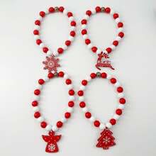 1pc Fun Christmas Curtain Tiebacks – Featuring Snowflake And Christmas Tree Patterns; Festive Curtain Decorations And Holders; Ideal For Home Decor And Party Settings To Create A Christmas Atmosphere. - Multicolor - View 7