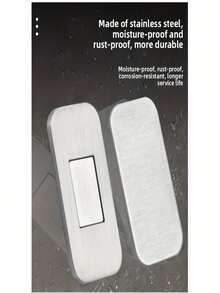 2 Sets Stainless Steel Ultra-Thin Strong Magnetic Cabinet Door Bumpers, No-Drill Installation For Kitchen Cabinets, Wardrobes And Drawers, With Adhesive Backing For Damage-Free, Secure And Firm Mounting - Multiple Styles - View 5