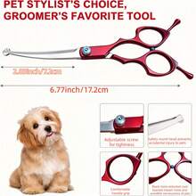 New High-End Pet Grooming Scissors - Pet Scissors. Curved Scissors With Rounded Tip Design, High-Strength Stainless Steel Scissors, Suitable For Dog And Cat Grooming And Styling - View 2