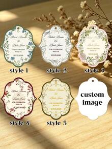 Customized Gift Tags, Personalized Wedding Labels, Customizable Wedding Guest Favor Gift Tags, Party Favor / Bridal Shower Decoration, Customized Tags, Gift Tags, Gift Decoration Tags - Custom-shaped Hang Tags - View 3