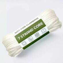 Tali Paracord Poliester Kekuatan Tinggi 30m/Inti 7 Untai 1181,1 Inci, Tali 4mm, Kekuatan Tarik 249,48KG, Cocok Untuk Kerajinan DIY, Berkemah, Pakaian, Dekorasi (Tidak Cocok Untuk Terjun Payung Dan Olahraga Ekstrem Lainnya) (Tersedia Dalam Set) - Putih - View 14