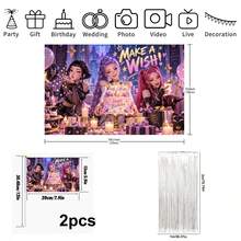 Official Licensed KPop Demon Hunters Party Decoration Set, Multiple Sizes Available, Birthday Party Decor, Christmas Photo Backdrop, Home Gathering Decoration, Holiday Party Supplies - Multicolor - View 15