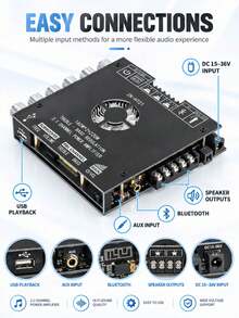 2.1 Channel TDA7498E Digital Amplifier Module, Subwoofer Car Audio Amplifier - HT21 - View 8
