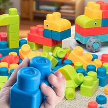 Toddler Soft Blocks, Children's Building Blocks, Large Creative Stacking Blocks 20pcs Set STEM Toddler Toys Gift, Educational Baby Blocks Colorful Soft Blocks Set - Multicolor - View 5