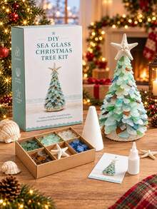 DIY Mini Desktop Christmas Tree, European Vintage Finish Art Decor, Study Or Office Desk Decoration, Photography Prop, Decorative Craft Gift, Suitable For Home, Bedroom Or Office Desktop Decor - A - View 4