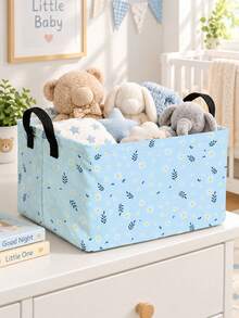 Rectangular Daisy Storage Basket, Collapsible Gift Basket With Handles, Books Box, Room Decor, Can Store Clothes, Cosmetics, Books, And Other Miscellaneous Items, Suitable For Bedroom, Bathroom, Kitchen, Office And More, Christmas Gift, Halloween Gift For Family And Friends - Multicolor - View 6