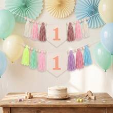 1st Birthday Party Decorations, Baby High Chair Decor, Suitable For Baby Boy And Girl - Multicolor - View 9
