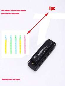 Portable 10-Hole C-Key Harmonica With Dust-Proof And Pressure-Resistant Protective Case, Mini Flute Also Available For Purchase, Suitable For Beginners With Zero Foundation To Self-Learn Playing - Multicolor - View 19
