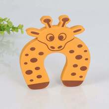2pcs Safety Door Finger Pinch Guard, Cute Giraffe Foam Door Hinge Cover, Prevent Door Closure Finger Protector For Home Safety - A - View 5