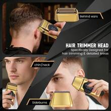 Hatteker 1 bộ máy cạo râu và tông đơ tóc điện 2 trong 1 cho nam, dao cạo điện điều chỉnh nhiều tốc độ - Nhiều màu - Xem 9