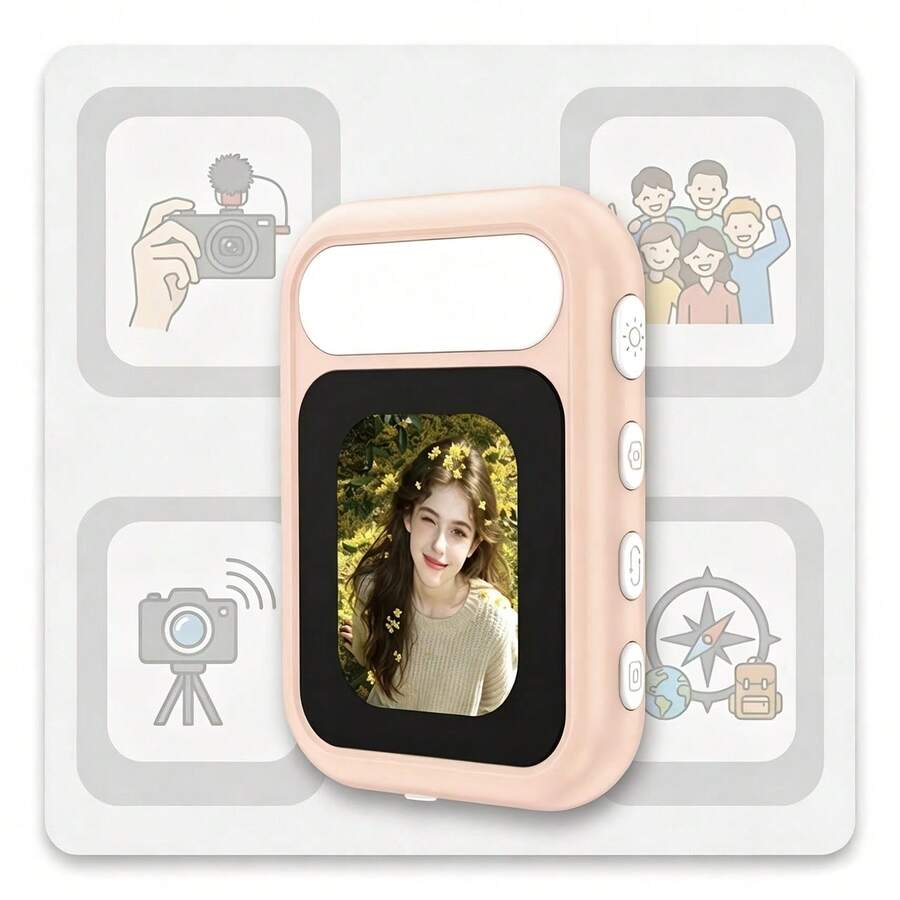 Selfie Screen With Light - Magnetic Selfie Monitor Screen, Suitable For Selfie, Vlog Shooting, Compatible With Apple 15/16/17 Pro, Adjustable Brightness, Touch Control, Wired Instant Connection Phone Holder, Photography Fill Light, Perfect Gift For Friends And Family