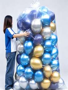 Reusable Thickened Balloon Storage Bag, Multi-Functional Storage Bag, Clothing Bag Storage, Multiple Sizes Available, Suitable For Mother's Day And Graduation Season, Birthday Party, Wedding, Party, Birthday, Baby Shower Decorations, Balloon Arch Kit, Holiday, Christmas, Essential For Decoration. Party Supplies - Multicolor - View 3