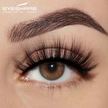 Eyeshare زوج واحد من عدسات لاصقة بنية، عدسات ناعمة طبيعية، مناسبة للارتداء اليومي والحفلات والاستخدام السنوي، 14.5 ملم - بني - مشاهدة 5