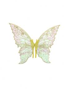 Colorful Laser Double-Layer Butterfly Wings Back Decor, Forest Style Fairy Wings Girl Birthday Party Photo Prop, Halloween Cosplay Fairy Angel Wings Accessory - View 22