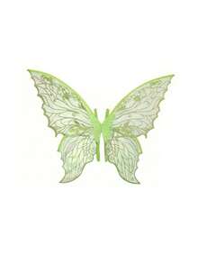 Colorful Laser Double-Layer Butterfly Wings Back Decor, Forest Style Fairy Wings Girl Birthday Party Photo Prop, Halloween Cosplay Fairy Angel Wings Accessory - View 24