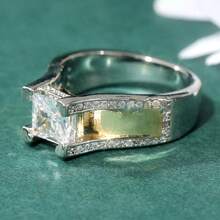 Elegant Luxury Ring, Classic Dual-Tone Unisex Ring, Suitable For Weddings And Banquets, Perfect Holiday Gift - Silver - View 3