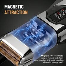 Hatteker 1 bộ máy cạo râu và tông đơ tóc điện 2 trong 1 cho nam, dao cạo điện điều chỉnh nhiều tốc độ - Nhiều màu - Xem 5