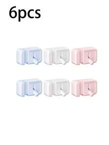 1/6pcs Toggle Switch Cable Organizer, Desktop Hook, Car Data Cable Storage Clip, Phone Charging Cable Clip, Plug Holder, Multi-Function Cable Manager, Suitable For Desktop, Car, Home And Office - Multicolor - View 8