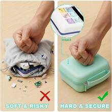 Ne*Lko PP01/PP01 Printer Portable Storage Bag, Hard Shell EVA Customized Model, Can Store Printer, Adhesive Photo Paper And Cables, With Mesh Pocket And Handle, Convenient For Storing Accessories - Green - View 7